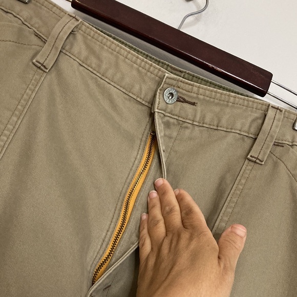 Vintage Levi's Silvertab Pants Mens 40 x 32 Beige Tan Wide Leg Carpenter Y2K - Picture 6 of 16